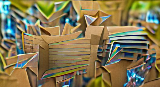 Futuristic Sci-Fi Paper Cut Sculpture in 8K