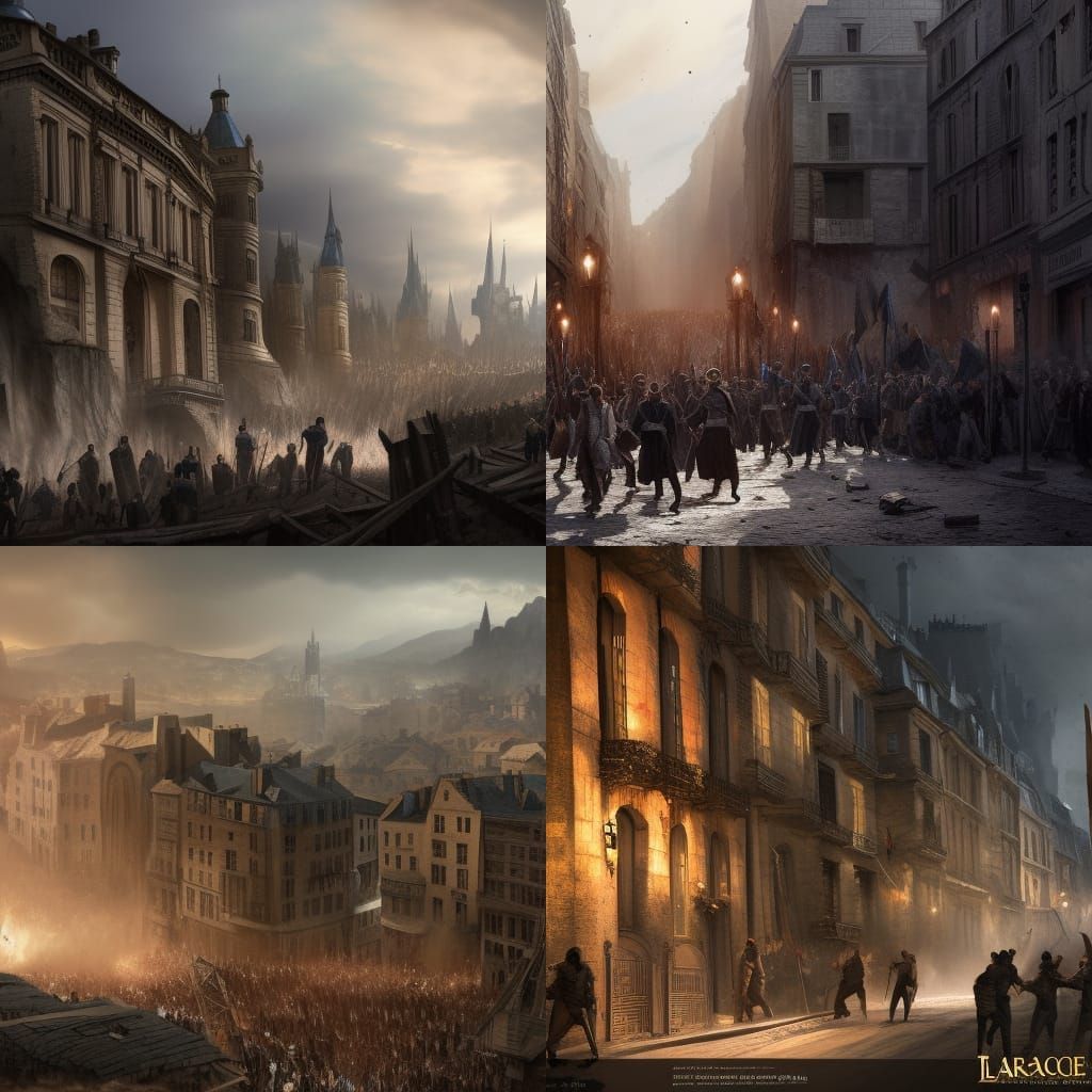 Les Miserables Barricade: Detailed Matte Painting