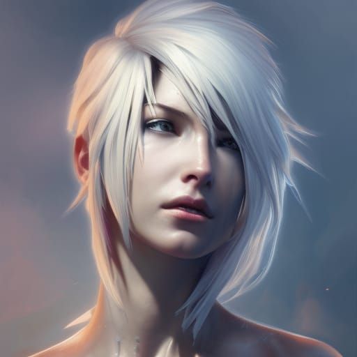 Lightning Farron Portrait in Hyperdetailed Style