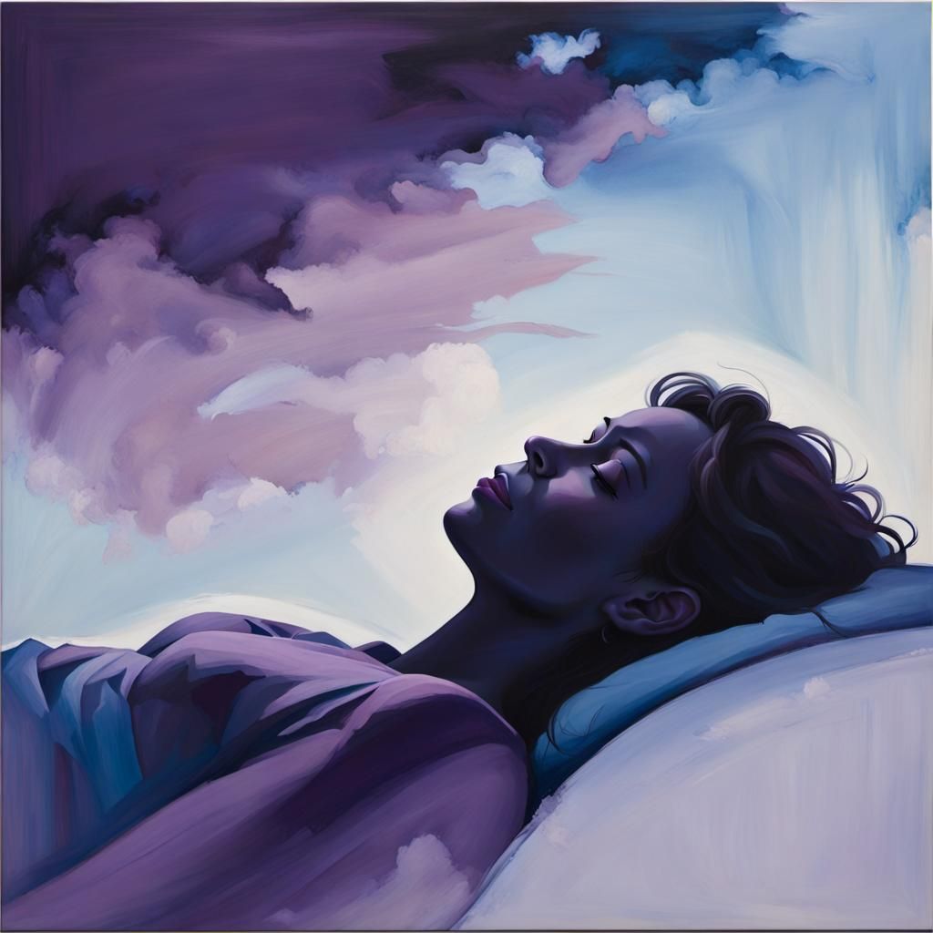 Comfortable Sleep Silhouette Painting