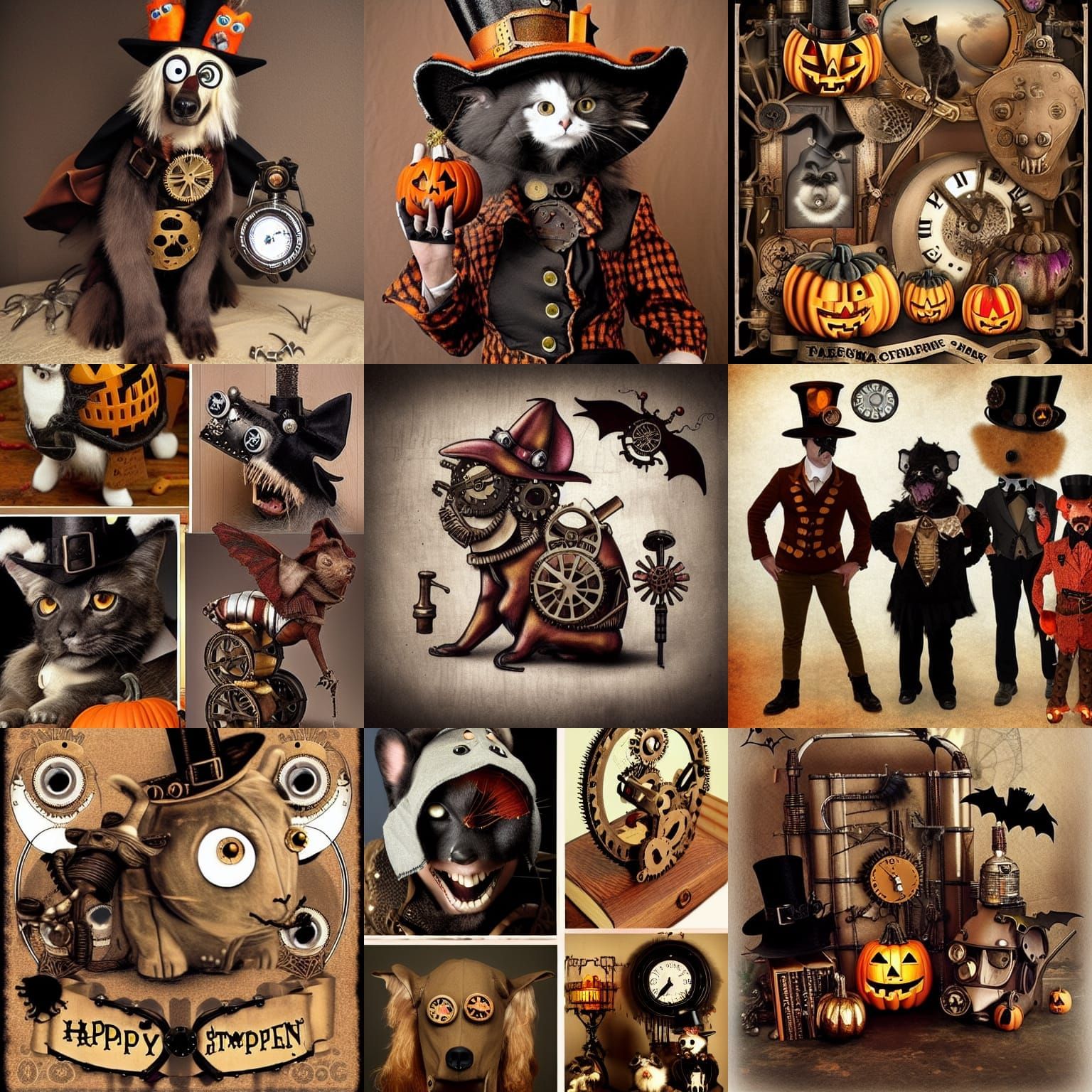 Steampunk Halloween Animals: A Scary Holiday