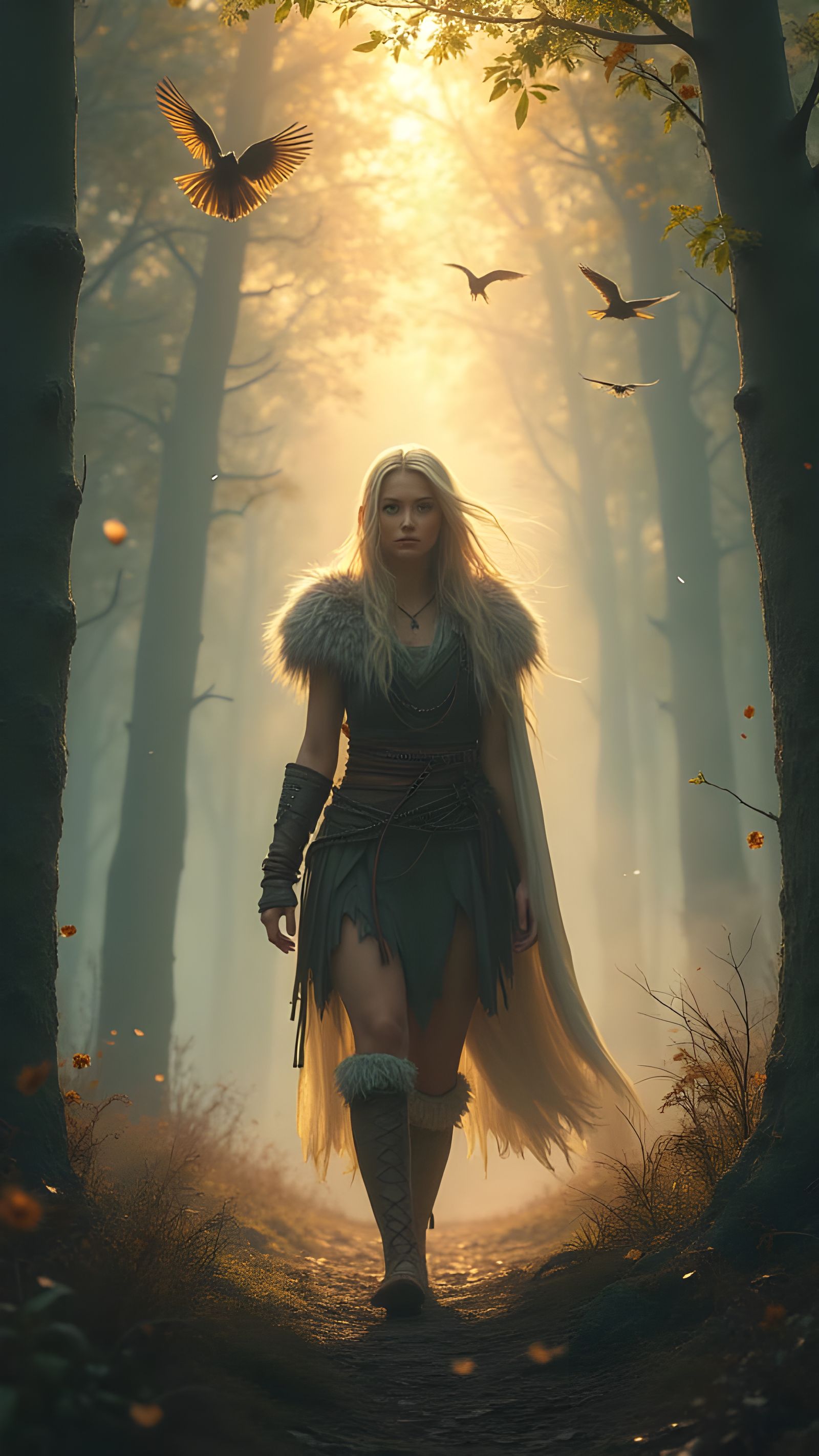 Norththra Warrior in Misty Dawn Forest