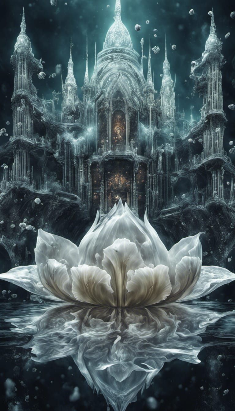 Celestial Silver Tulip in Underwater City