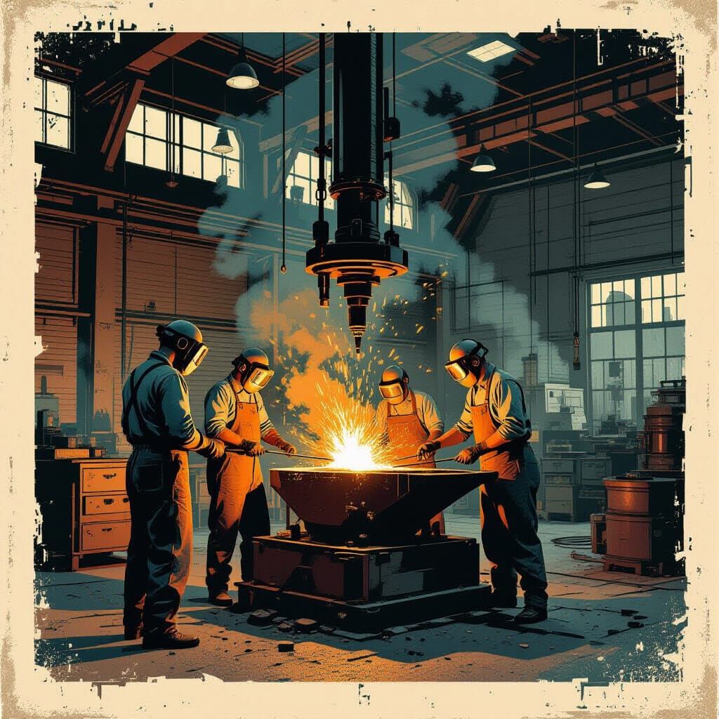 1950s Forge in Retro Industrial Style