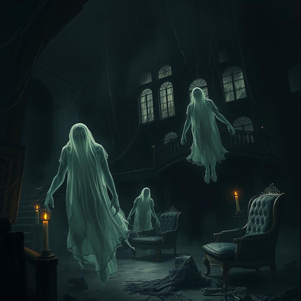 Eerie Ghostly Apparitions in Abandoned Mansion: Digital Pain...