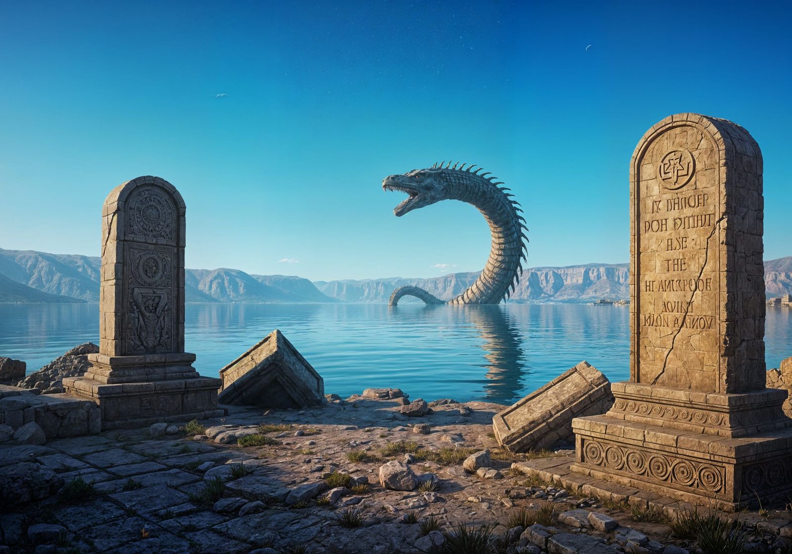 Horror Sea Serpent Emerges From Sea of Galilee