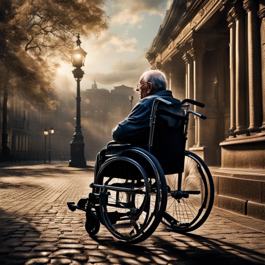 Hyperrealistic Image of Person with Mobility Disabilities