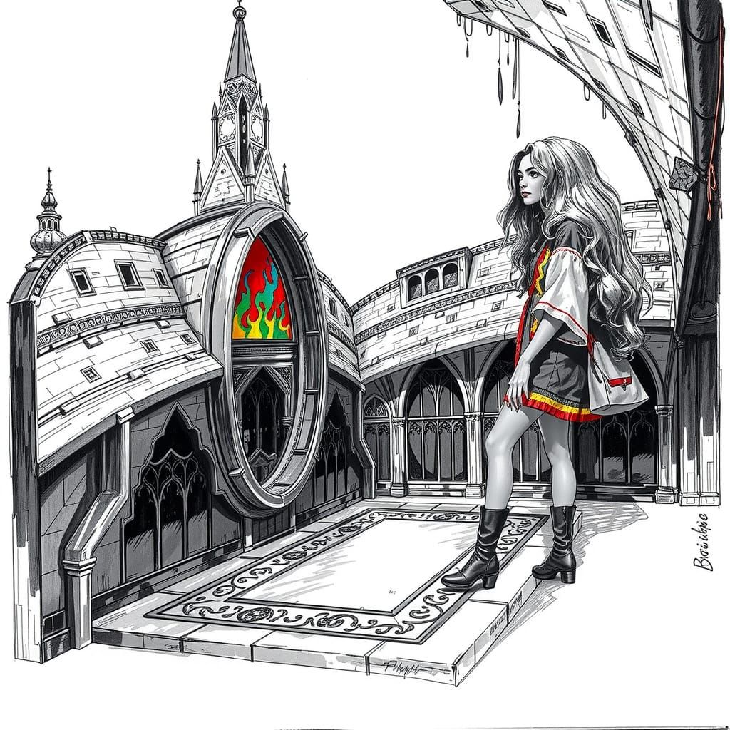 Hyperrealistic Sculpture with Vivid Colors and Lighting