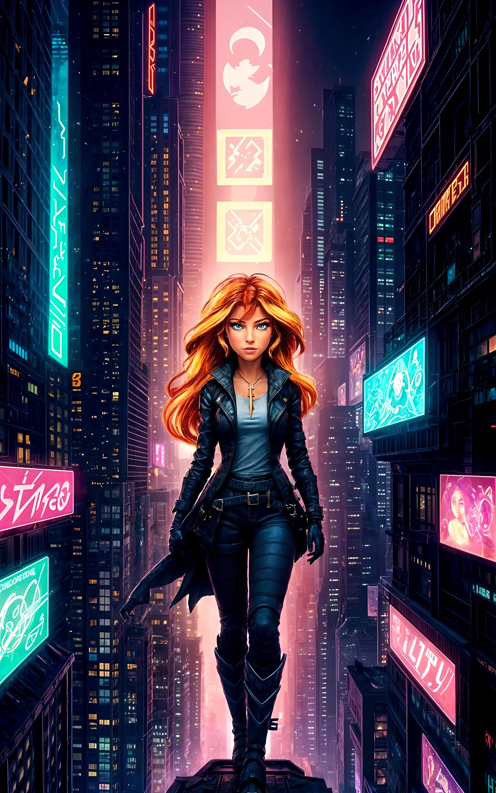 Sunset Shimmer in Cyberpunk City Trading Card