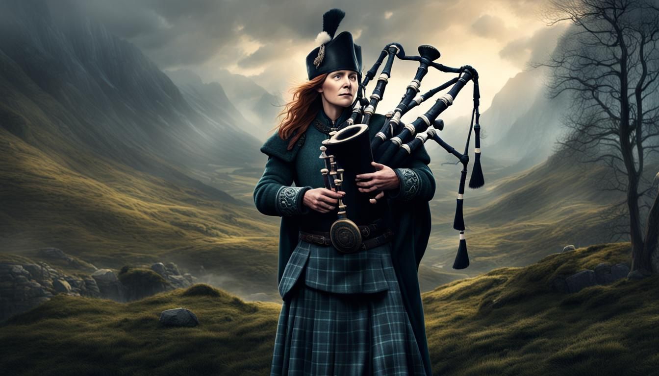 Plaid Bagpipe Player: A Digital Matte Painting