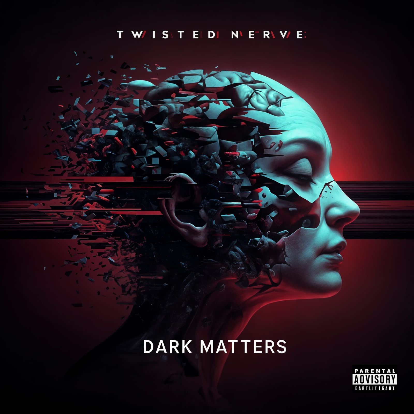 Glitch Art Album Cover: Dark Matters