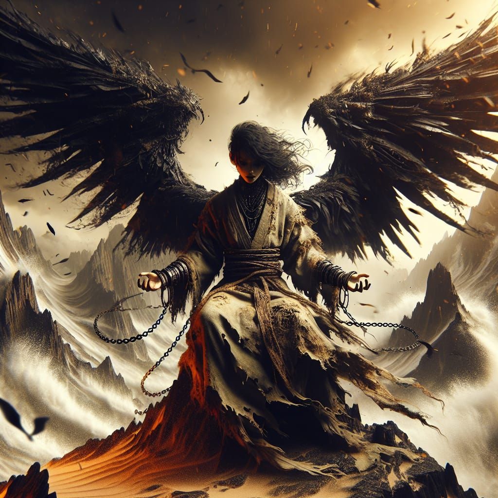 Chained Devil Woman on Apocalyptic Peak