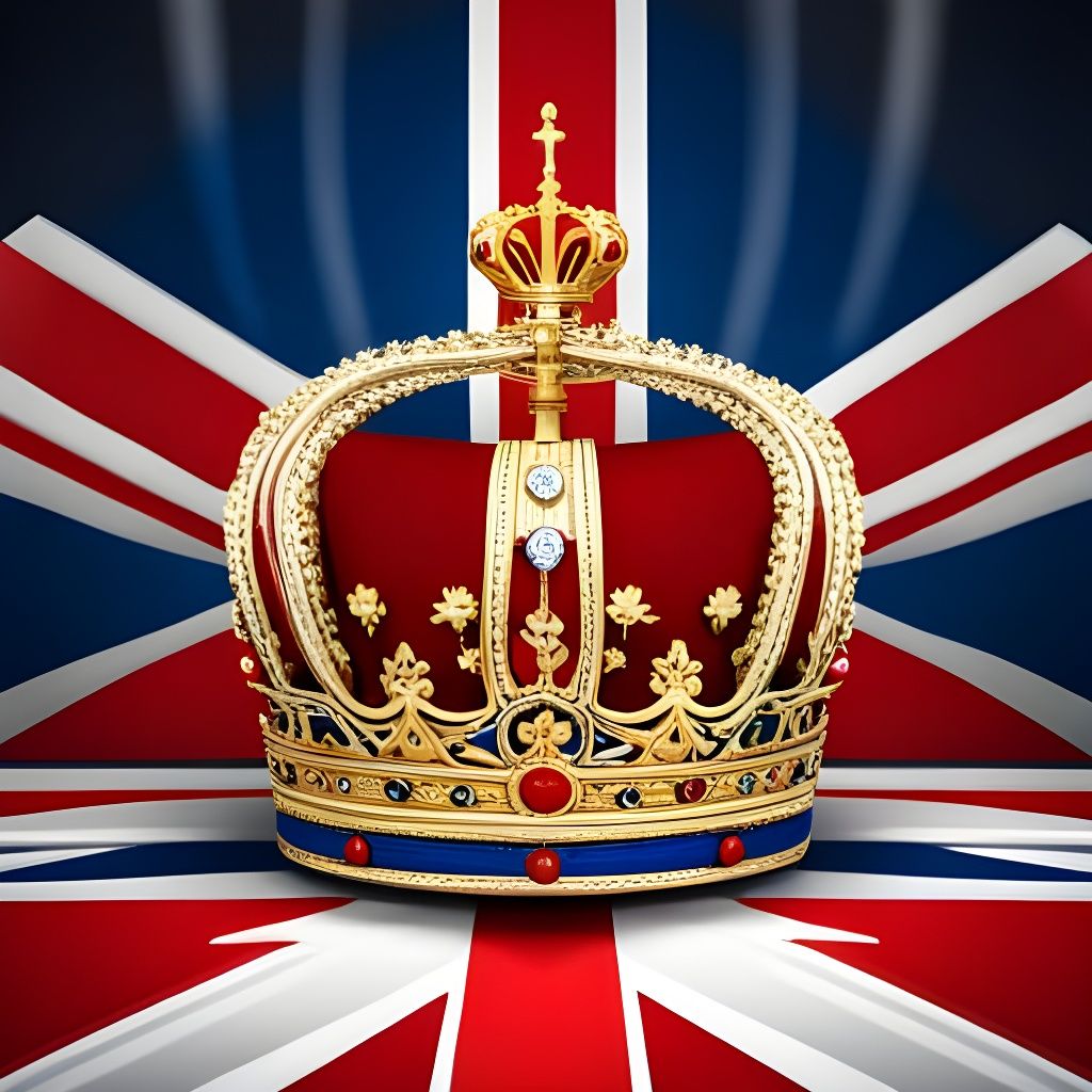 Hyperrealistic Crown Jewels on Velvet Cushion