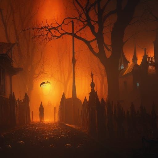 Halloween Town: Dark Fantasy Concept Art
