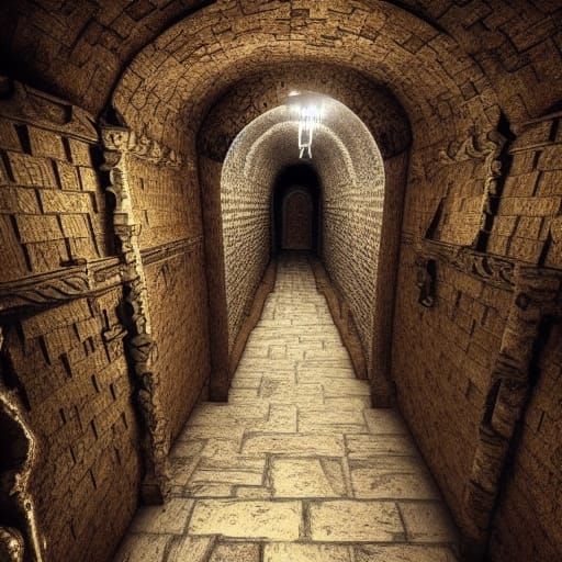 Atmospheric Prison Labyrinth Cave Digital Matte Painting