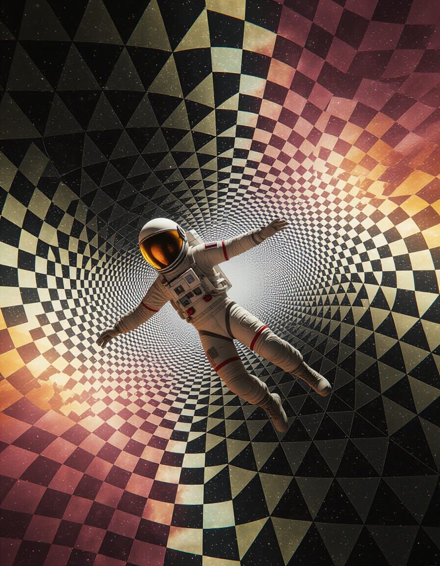 Astronaut Lost in Space: Surreal Biomechanical Art