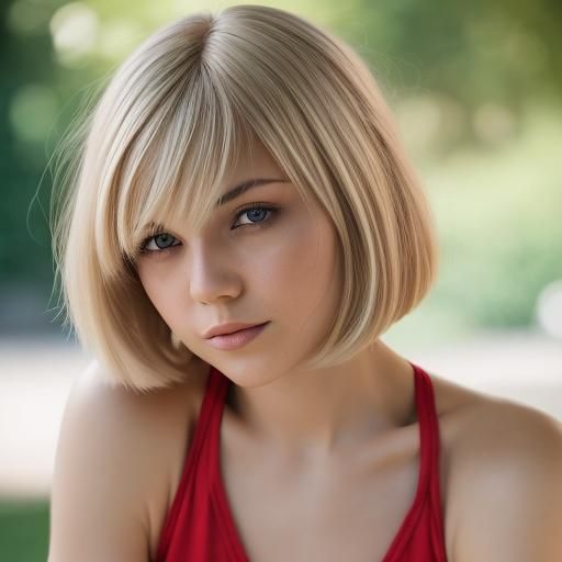 Blonde Bob in Summer: Professional Photography