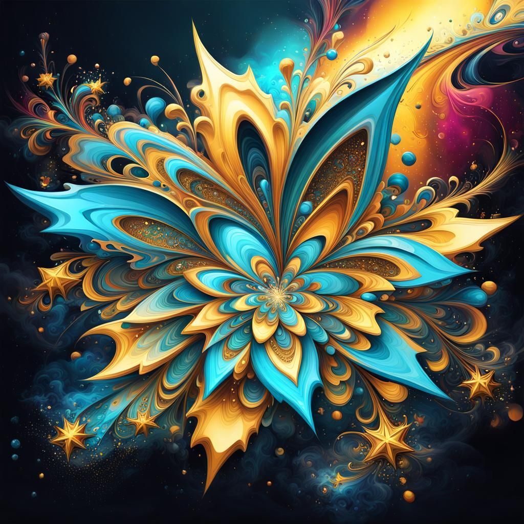 Dazzling Abstract Art with Fractal Lights