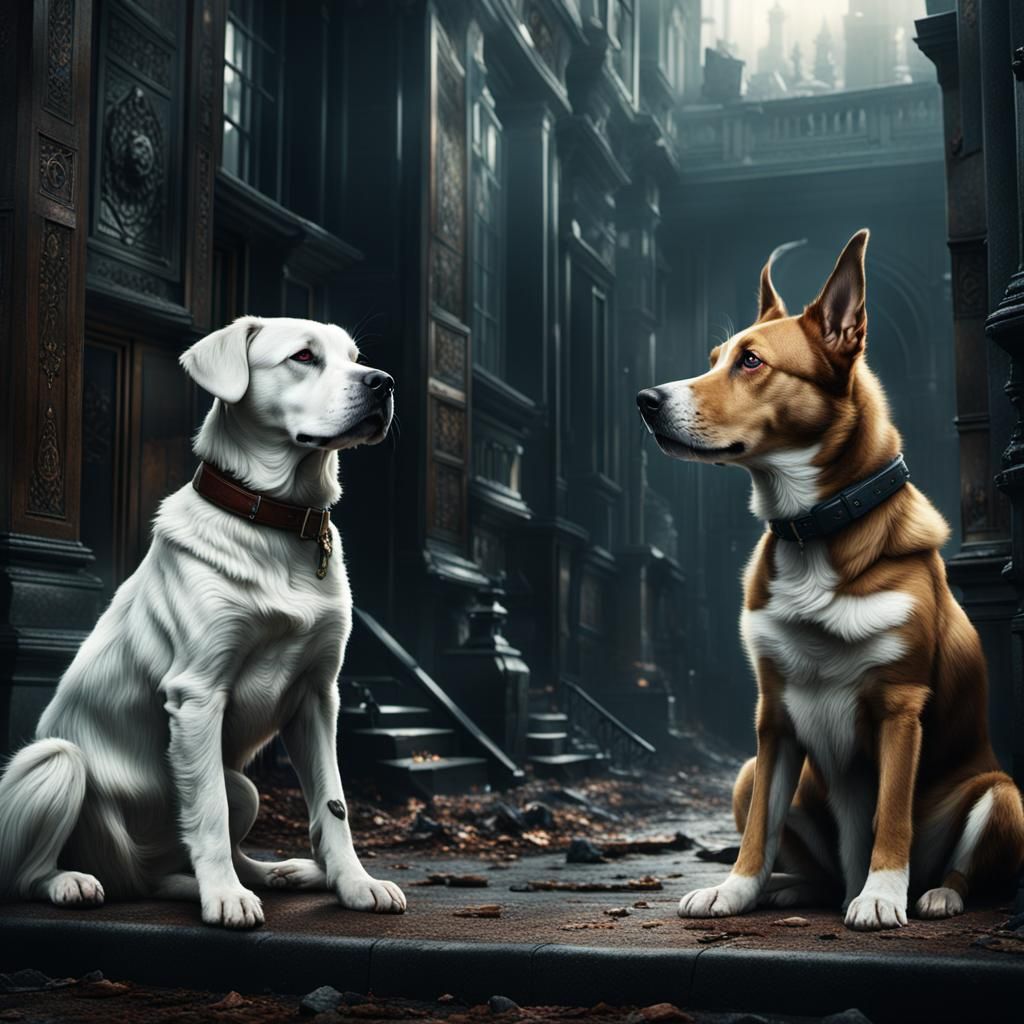 Dogs Talking: A Cinematic Digital Painting
