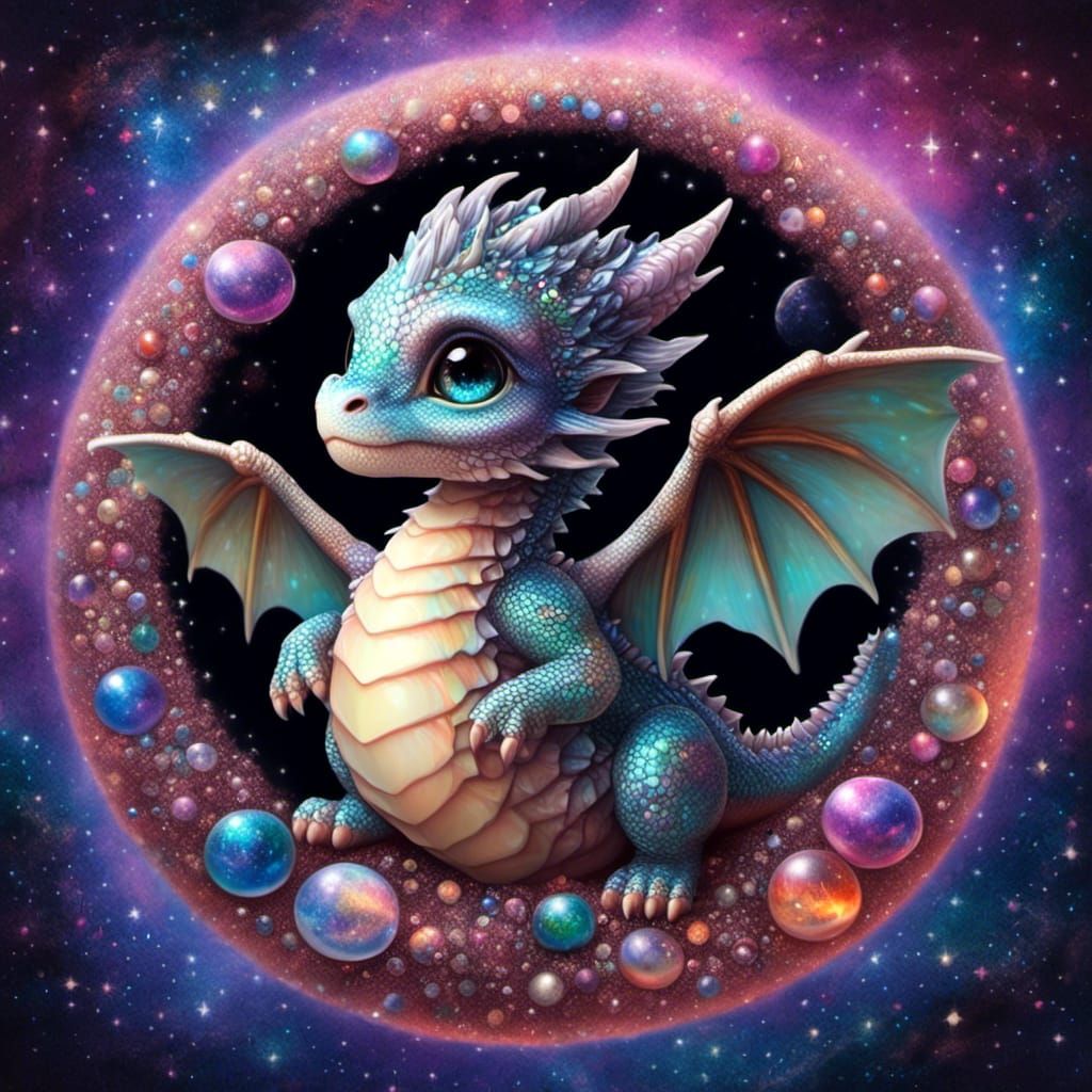 Cosmic Baby Dragon in Spiral Galaxy