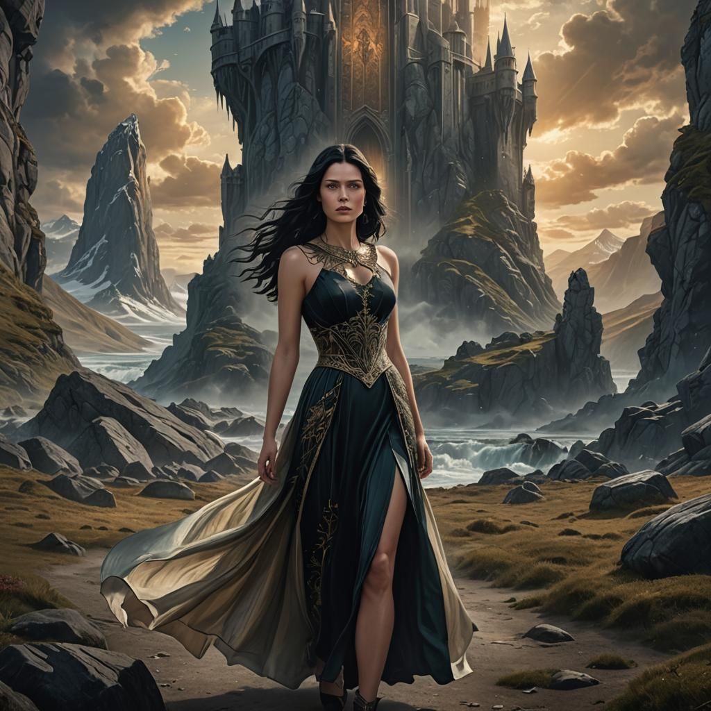 Woman in Narnia: Detailed Digital Matte Painting