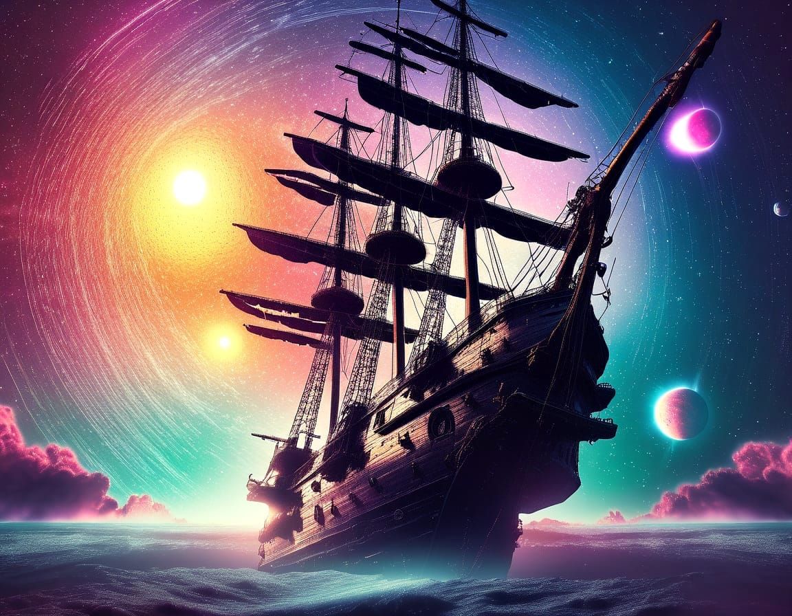 Spanish Galleon Navigates Cosmic Nebula