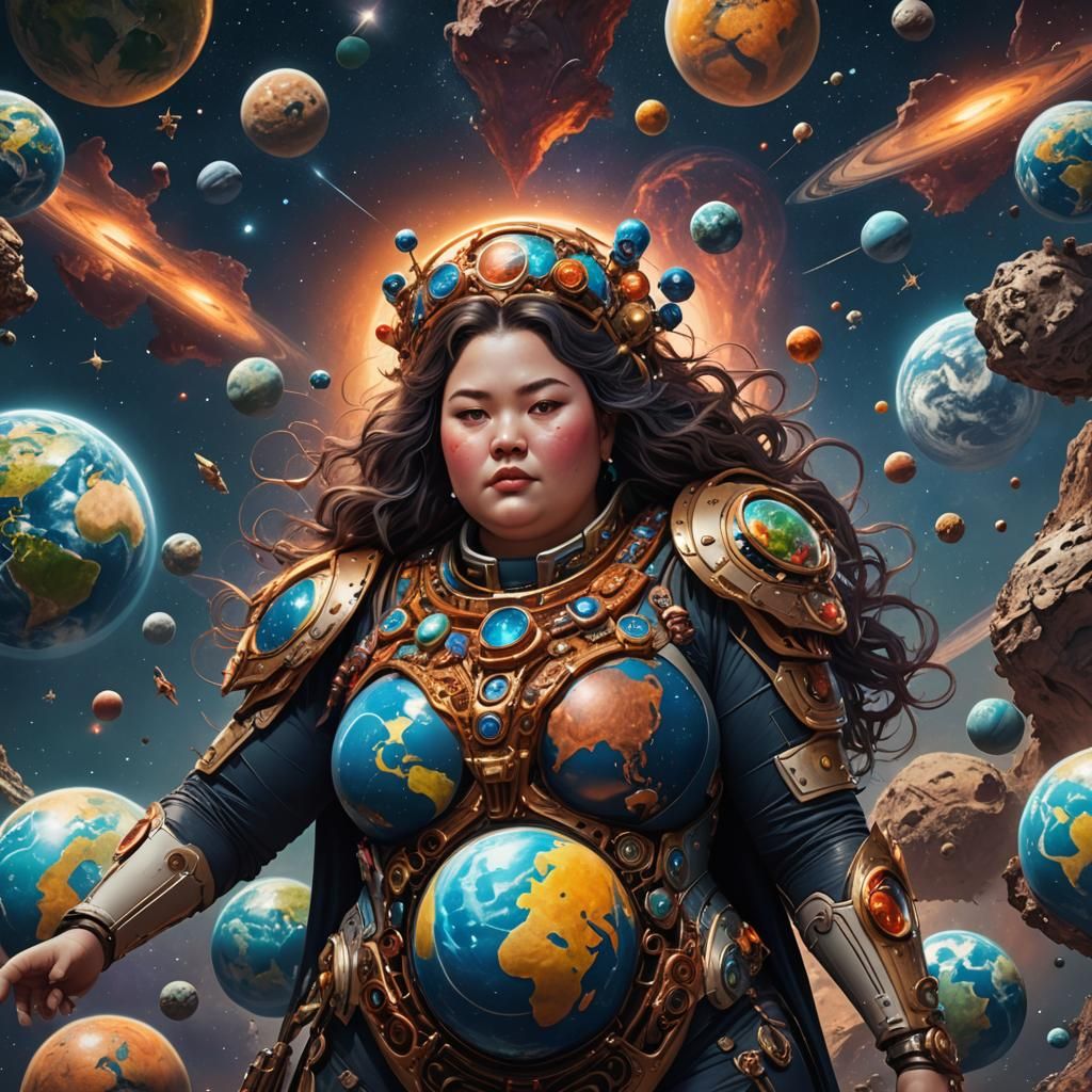 Voluptuous Alien Woman's Love for Earthmen: Detailed Matte P...