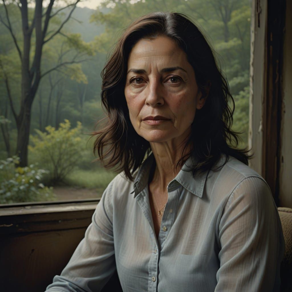 Spanish-Chilean Woman in American Portrait Style