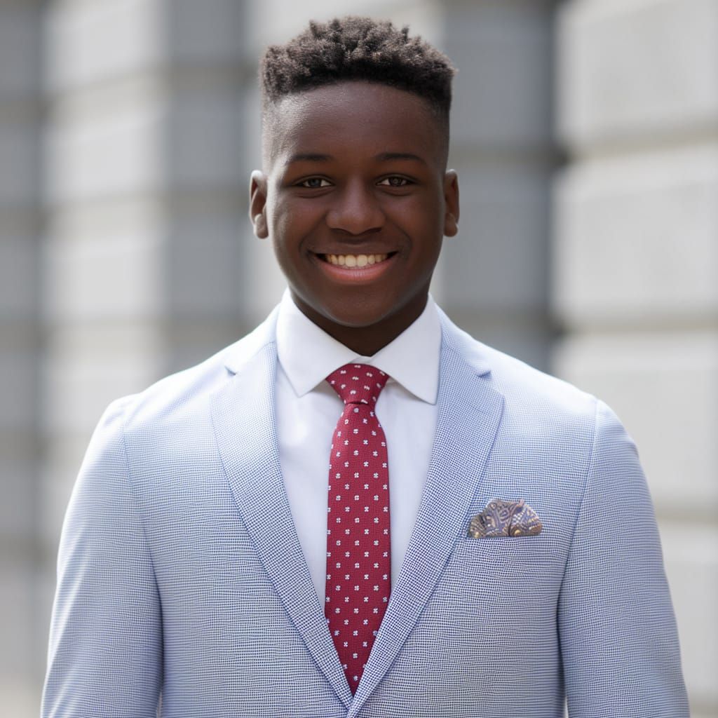 Charismatic Young Man in Business-Casual Attire