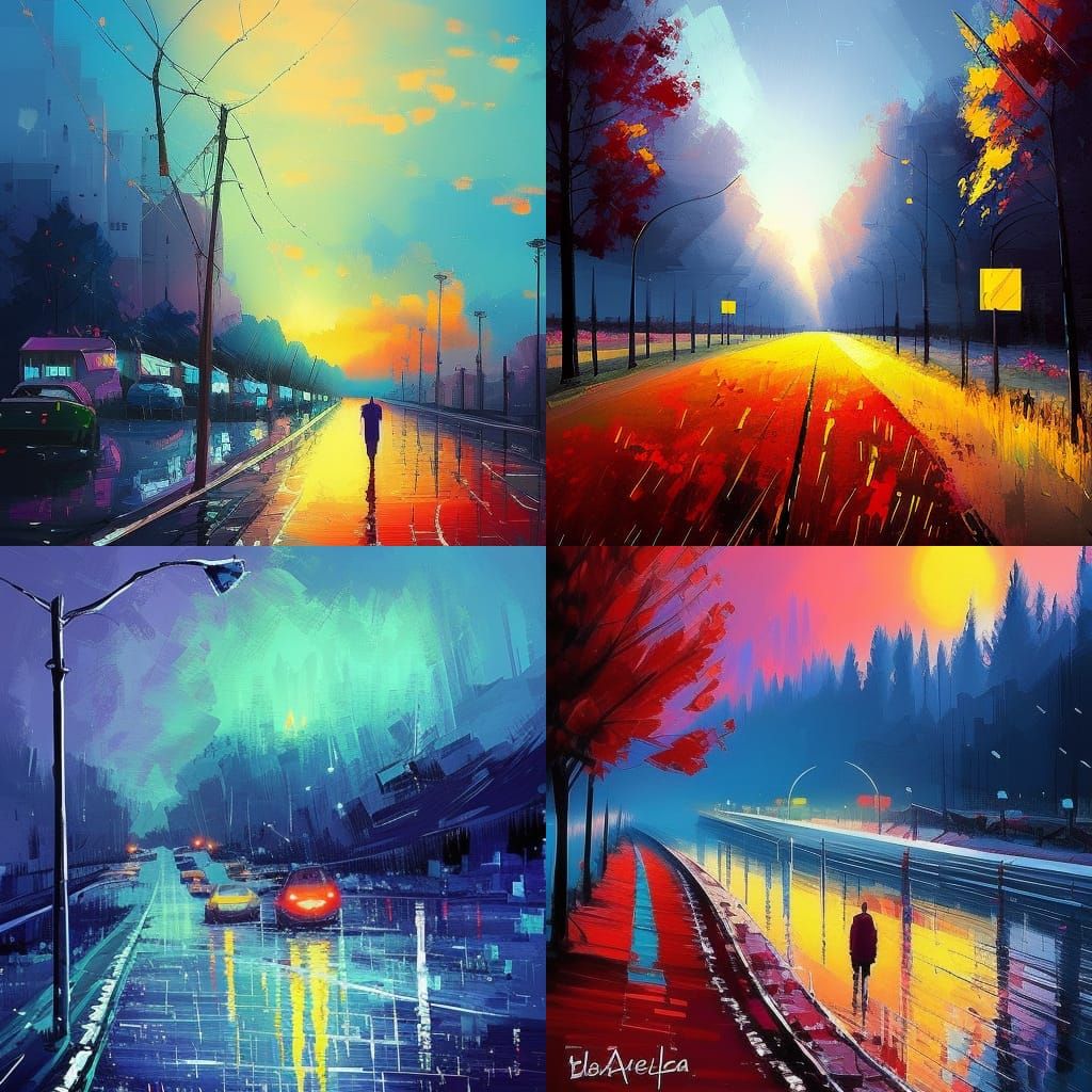 Atmospheric Digital Painting in Aenami Style