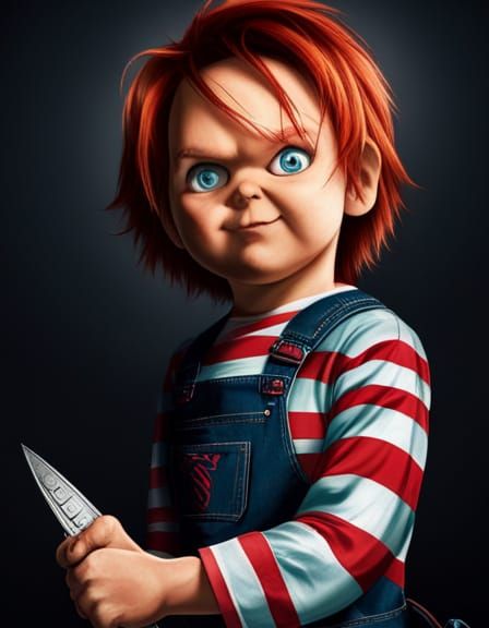 Menacing Image of Chucky, the Horror Doll