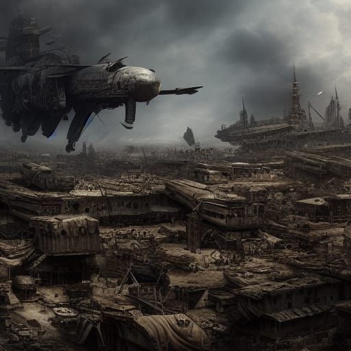 Epic Modern War Scene: Digital Matte Painting
