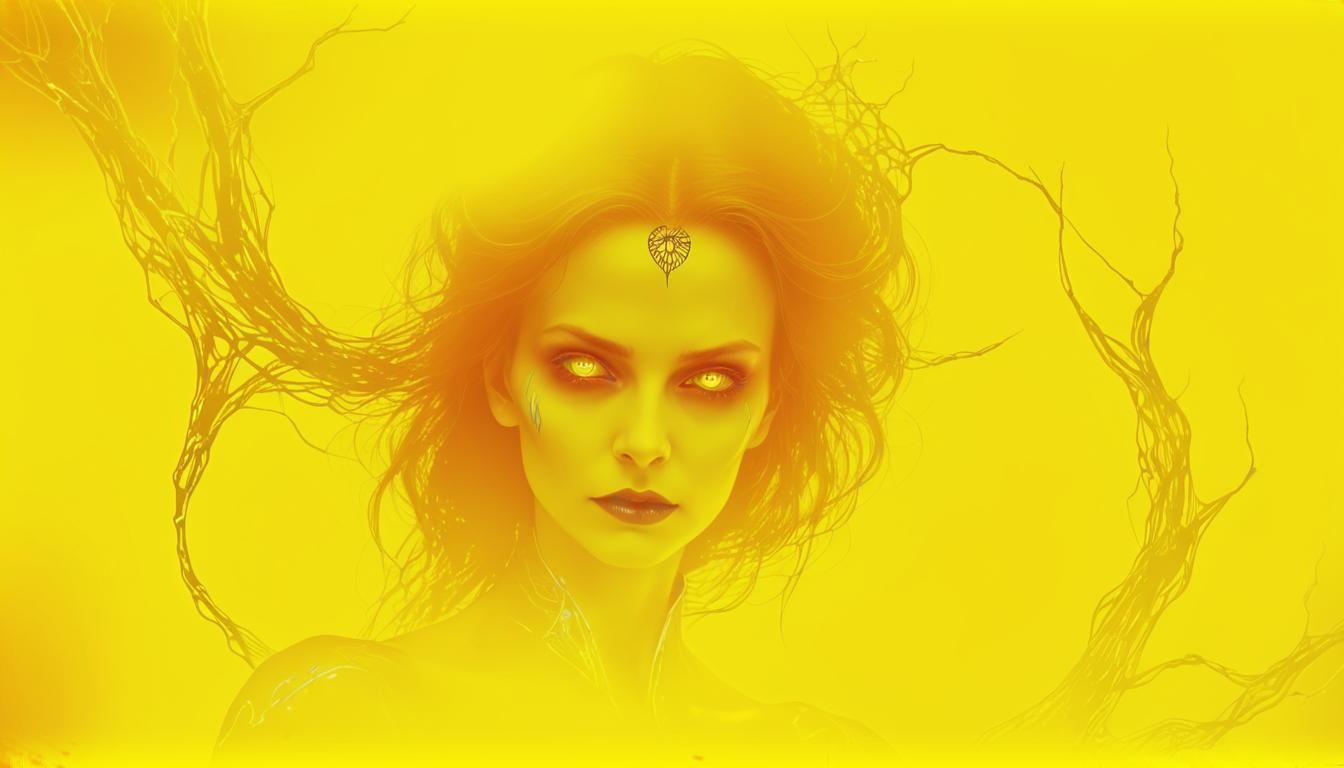 Vampire Lady Portrait in Neon Gothic Style