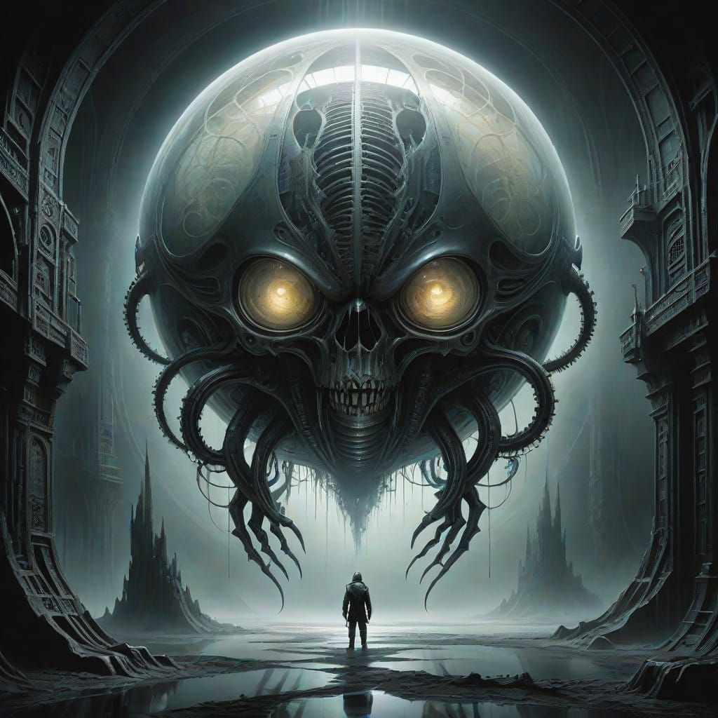 Surreal, Glowing Orb Hovers in Weightlessness