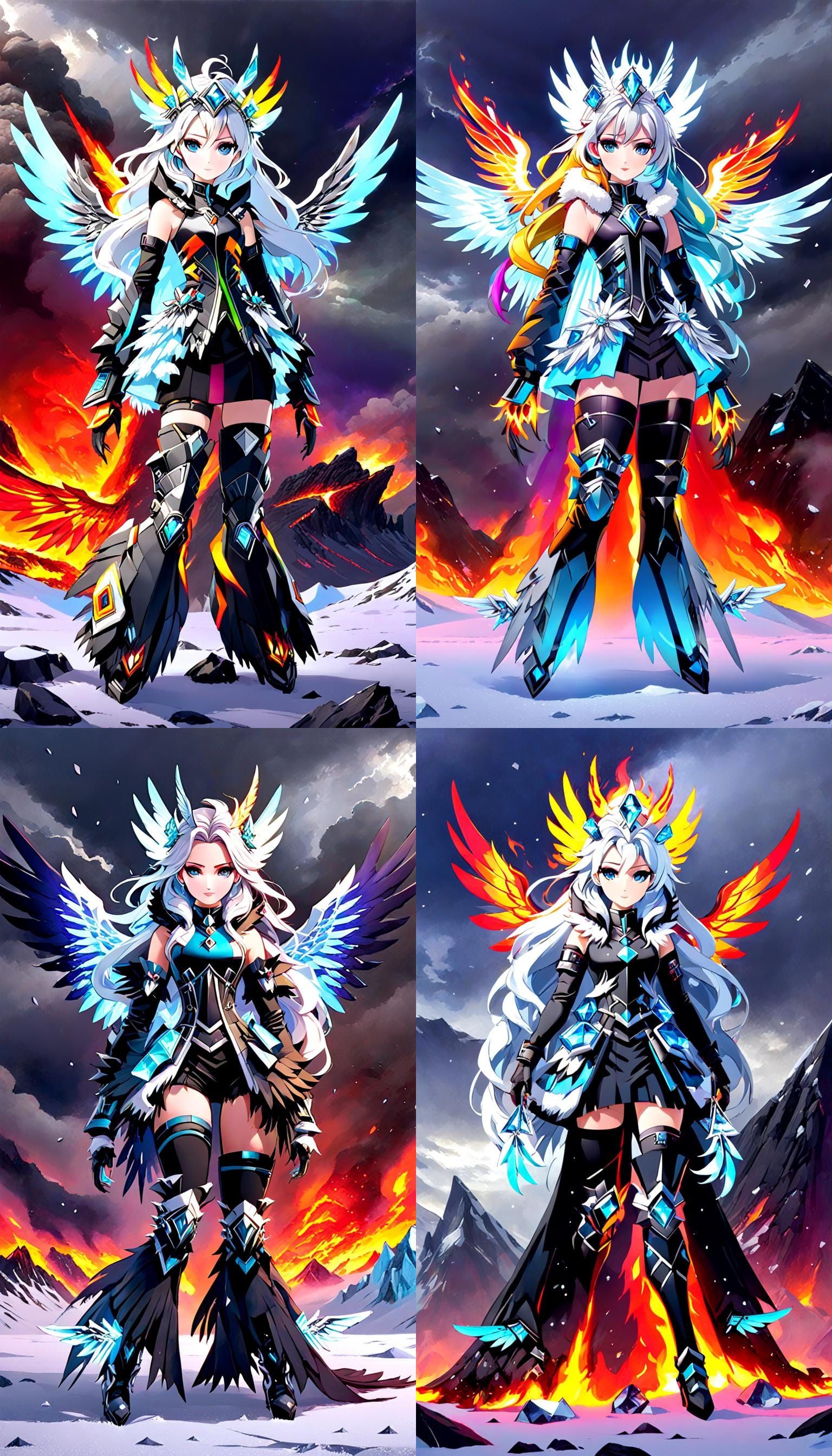 Nephalem: Angel and Demon Duality in Anime Style