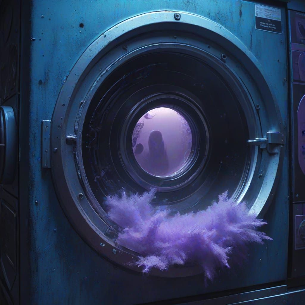 Ghost in Washing Machine: Surreal Digital Art