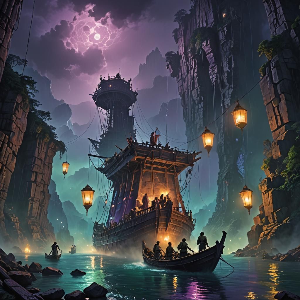 Colossus of Rhodes Ruins at Night