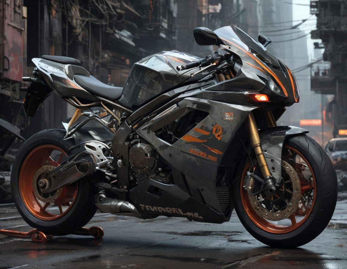 Futuristic Triumph Daytona 660 Gundam Mecha Custom