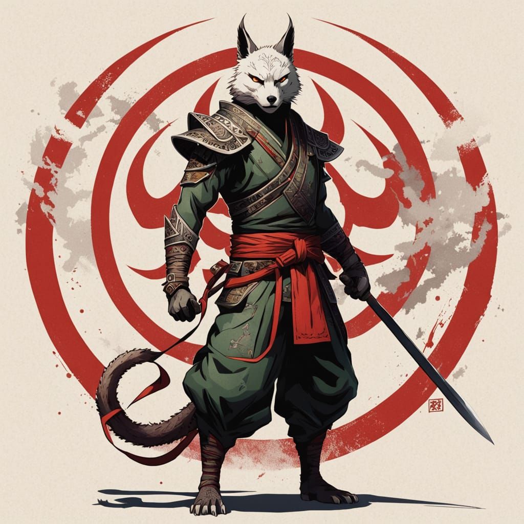 Animal Ninjas in Midnight Dojo Council: Hyperrealistic 8k