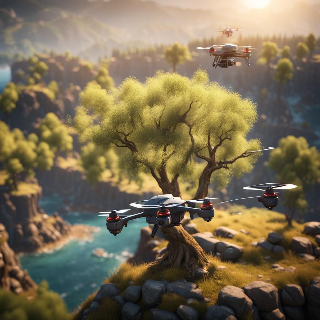 Bayraktar TB2 Drone in Flight: 3D Game Cinematic