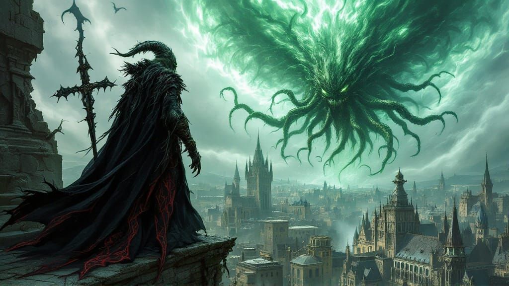 Hobgoblin Warlock Defends City From Eldritch Horror