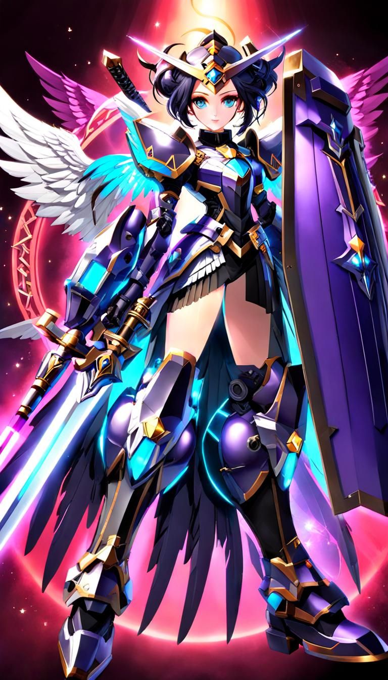 Nephalem of Duality with Wings and Sword