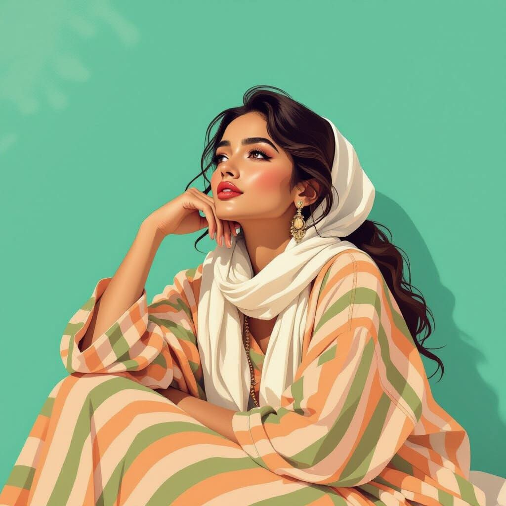 Dreamy Moroccan Girl in Pastel Colors