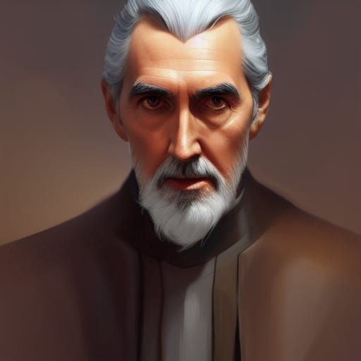 Count Dooku Portrait in Hyperdetailed Style
