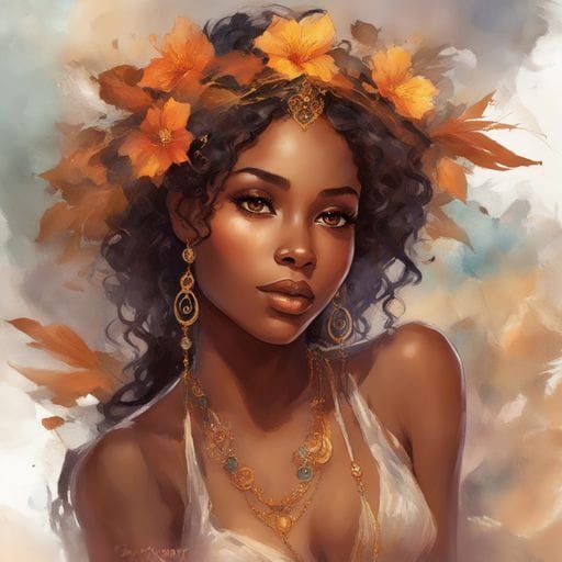 Beautiful Woman in Lingerie Portrait as Splash Art