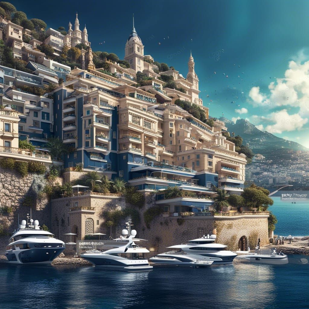 Monaco City with Luxurious Yachts in 8K