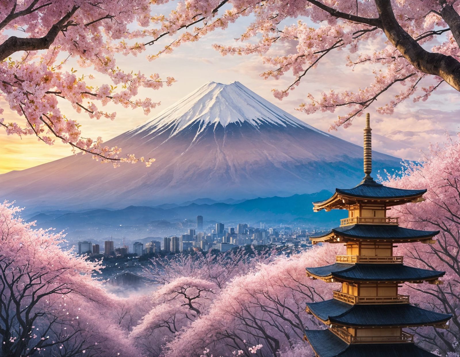 Nissan Skyline at Mt Fuji Watercolor Poster Art