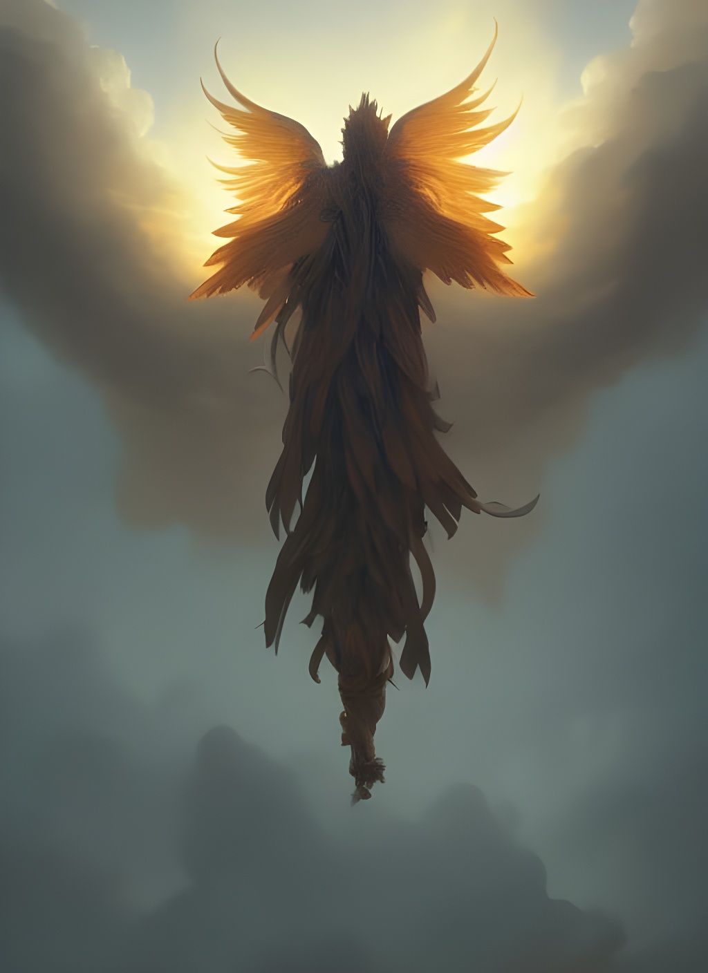 Pineapple God Angel Descending: Hyperdetailed Concept Art