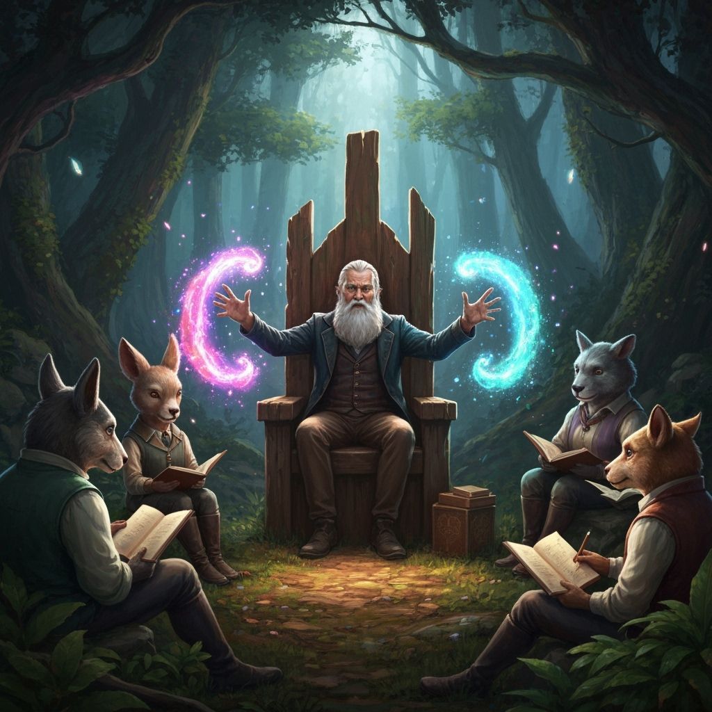 Old Man Conjures Magic Illusions for Animals