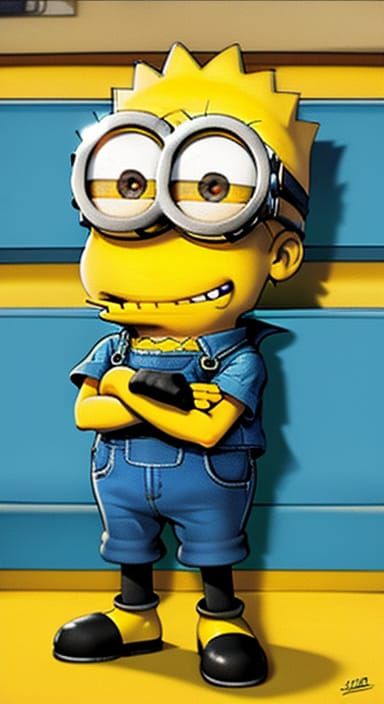 Minion Bart Simpson Mischief in Springfield